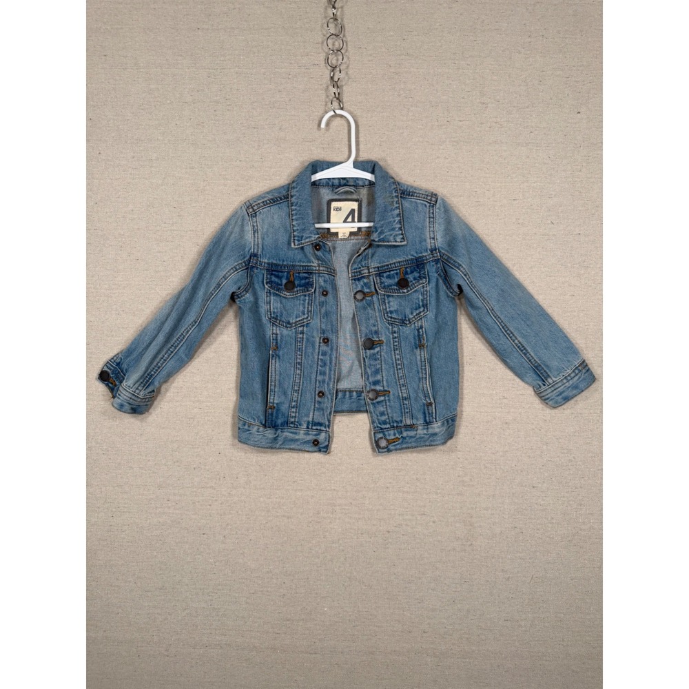 Cotton On Kids Denim Jacket Light Wash Blue Size 4 Trucker Coat